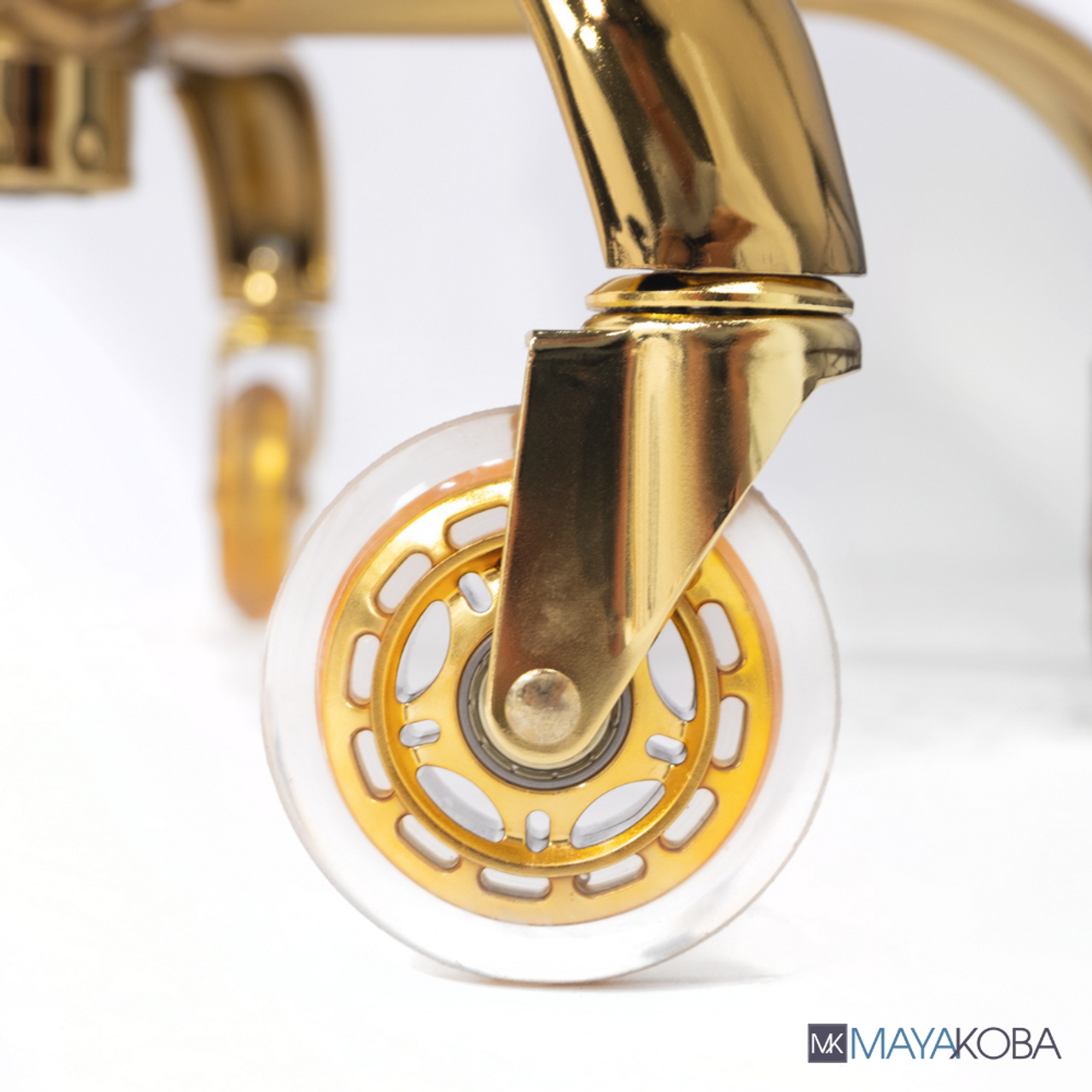 Roller Blade Style Stool Casters GOLD