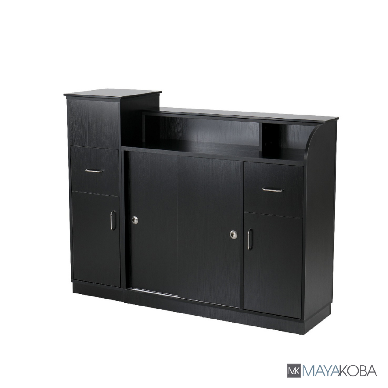 Mesa de recepción Glasglow con expositor de Mayakoba