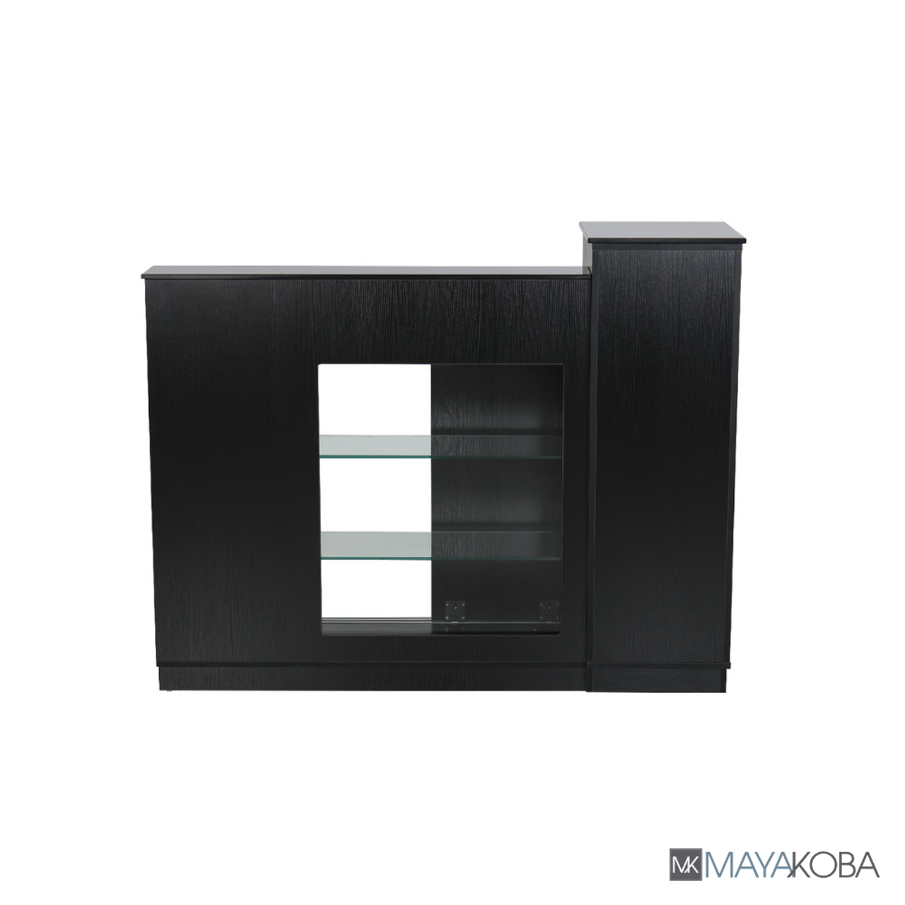 Mesa de recepción Glasglow con expositor de Mayakoba
