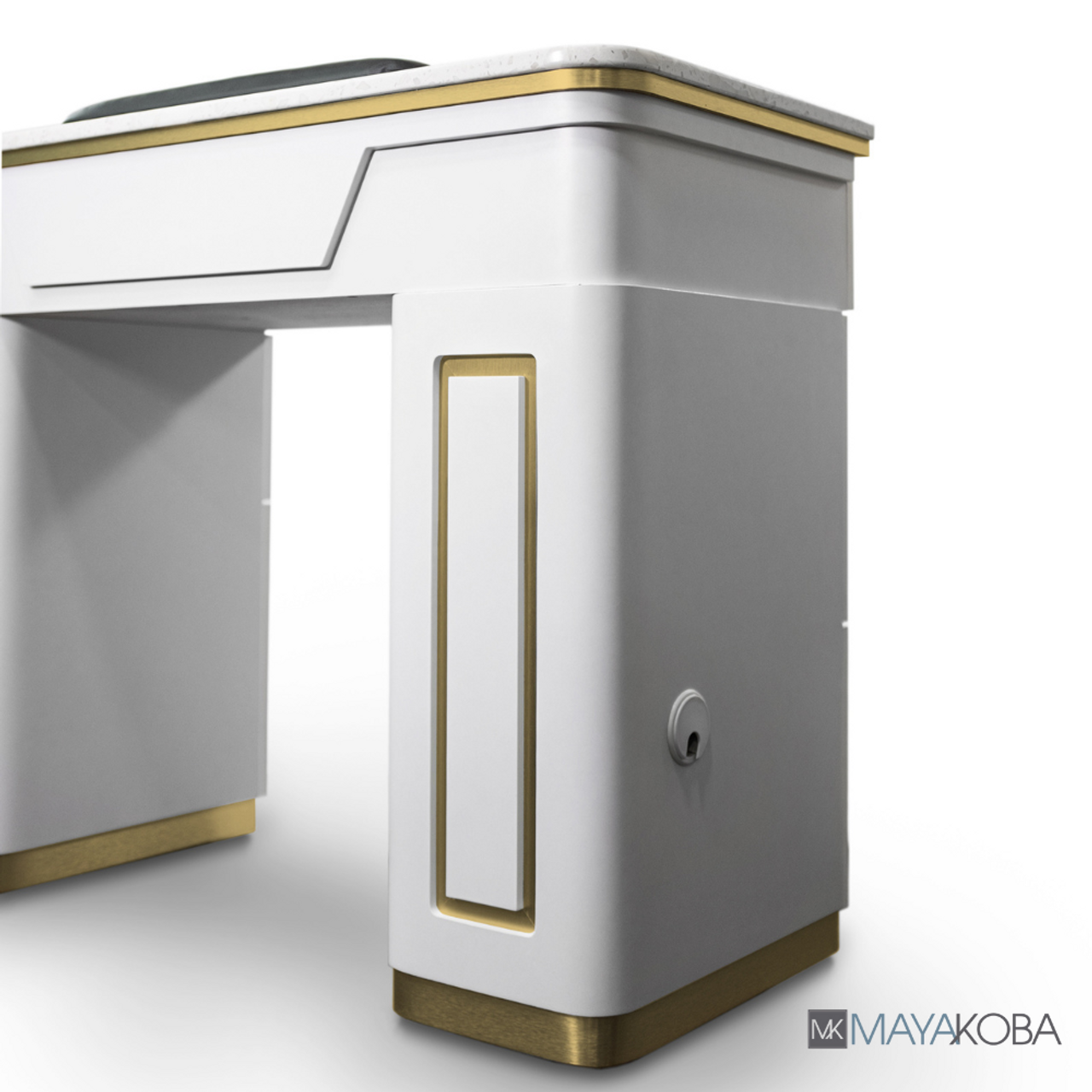 NAPA Manicure Table White/Gold by Mayakoba