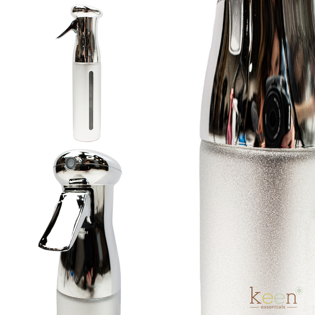 KEEN Essentials Continuous Mist Spray Bottles- 12 oz Aluminum Bottle