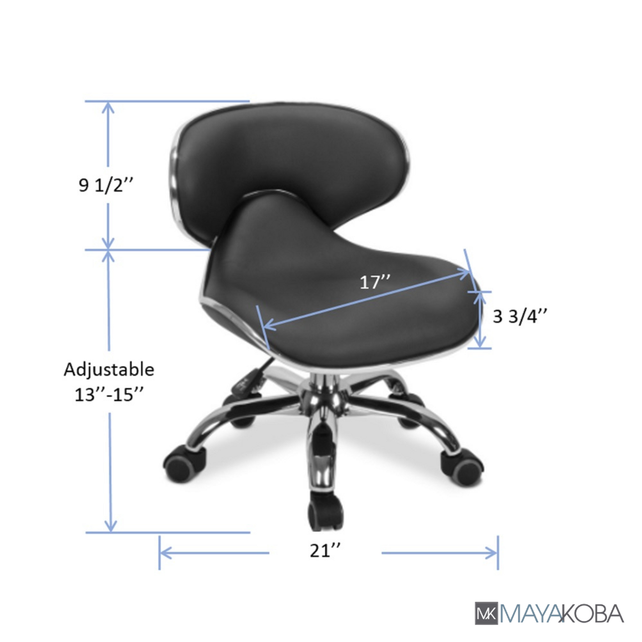 Taburete para técnico de uñas con ruedas UMI de Mayakoba (Mani & Pedi)