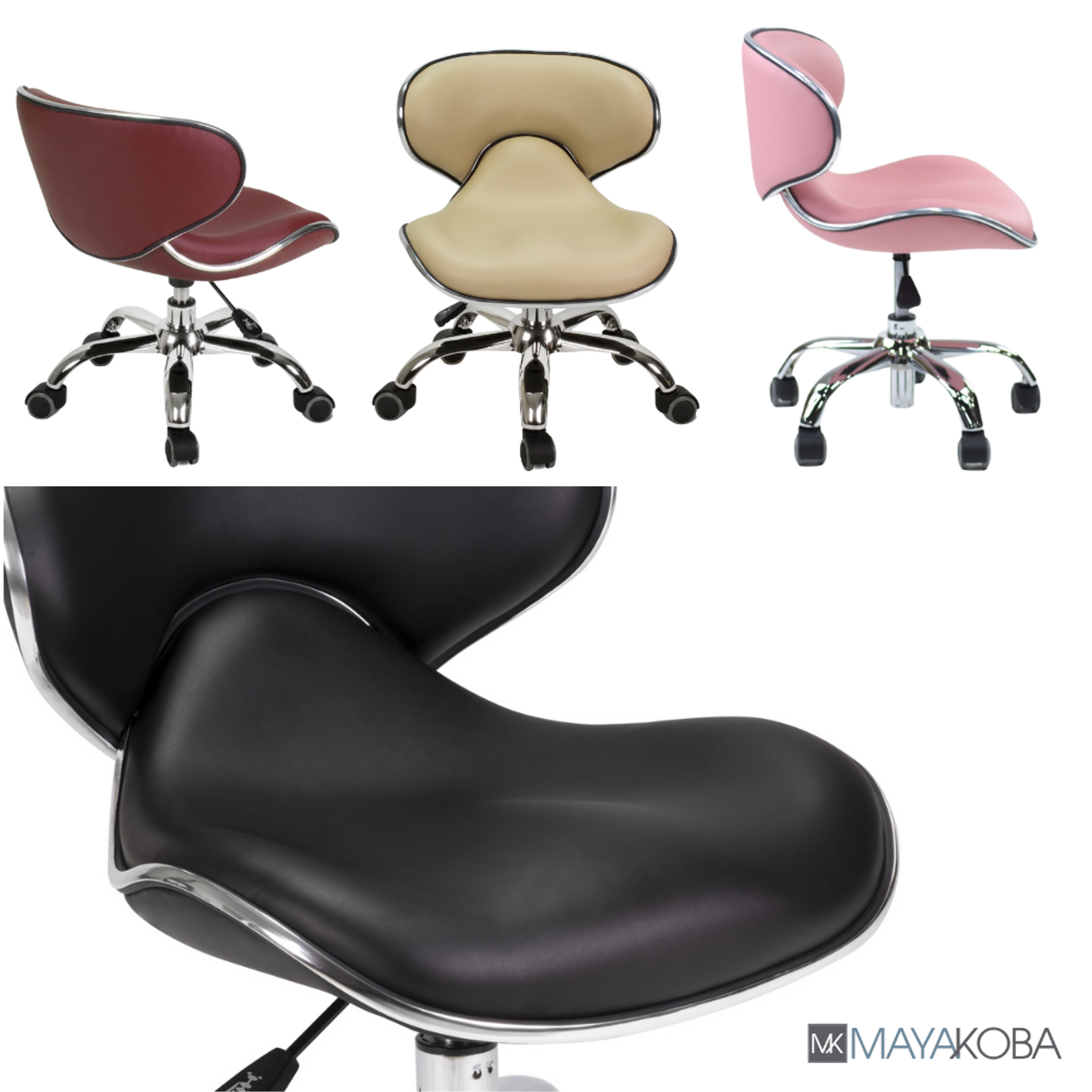 Taburete para técnico de uñas con ruedas UMI de Mayakoba (Mani & Pedi)