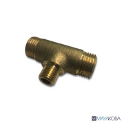 Conector en T para plomería de 1/2" x 1/12" x 1/4"