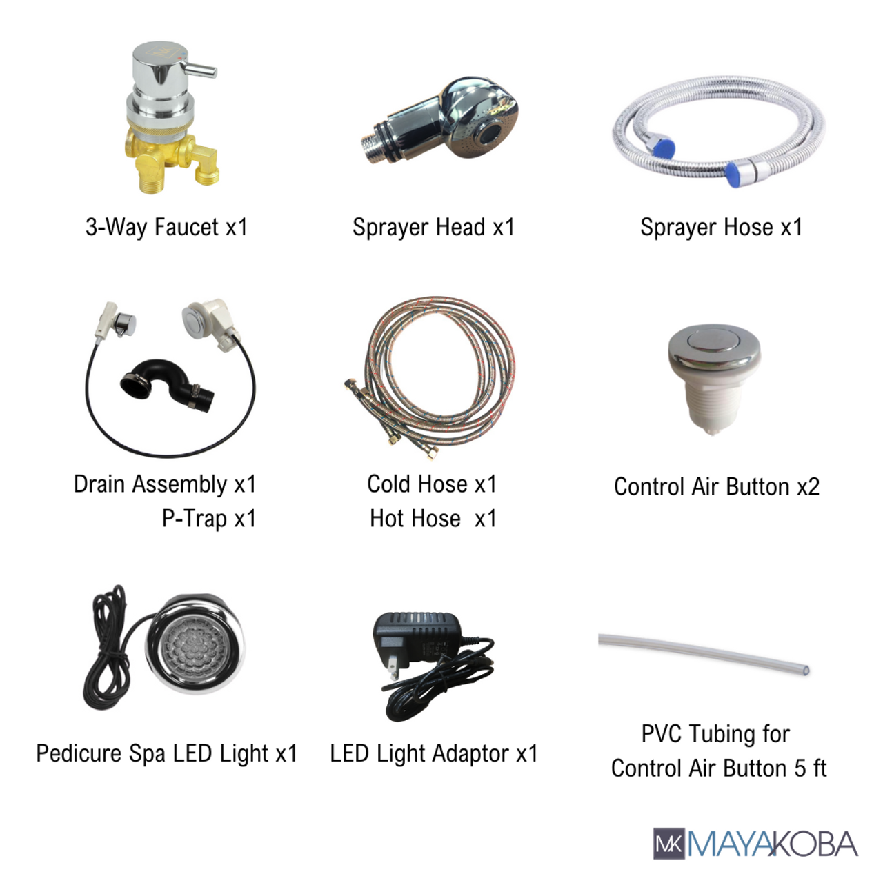 Kit de piezas para spa de pedicura PERLA