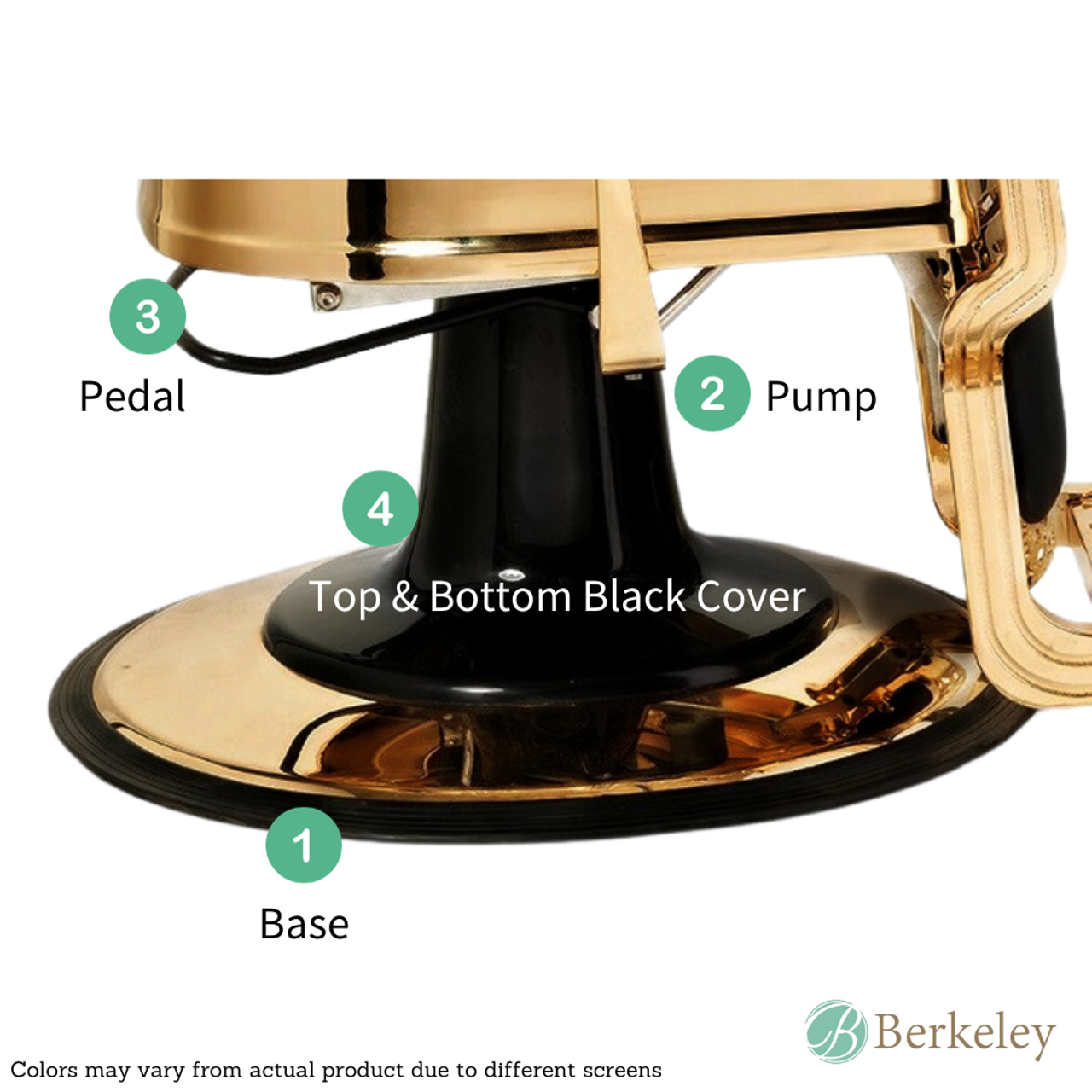 A136 Barber Chair PUMP & BASE Kit (Gold)