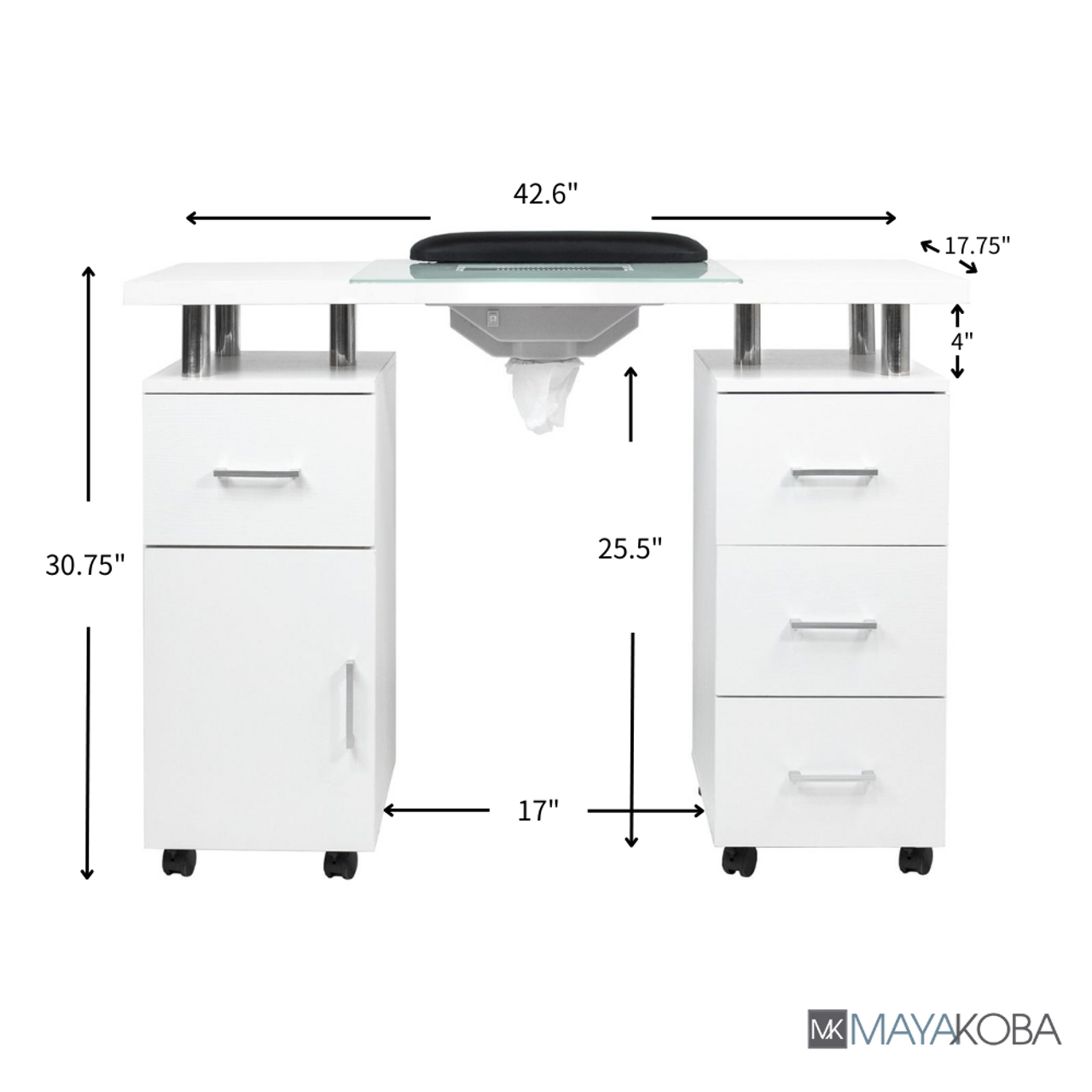 Glasglow II Manicure Table by Mayakoba