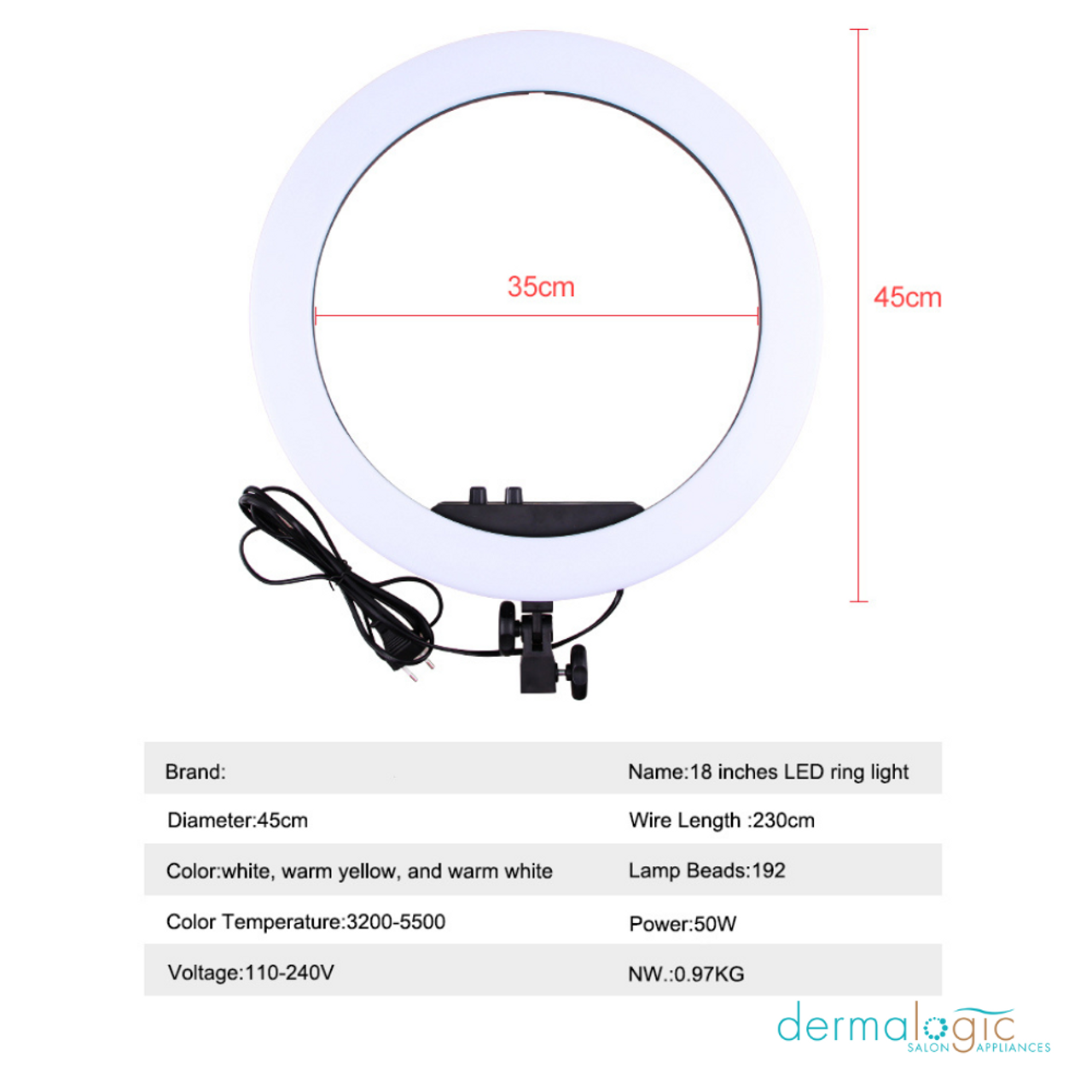 Halo Ring  LED Light Kit by Dermalogic