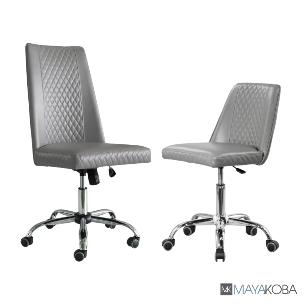 Conjunto de silla para clientes y taburete para técnicos ESTELLE 