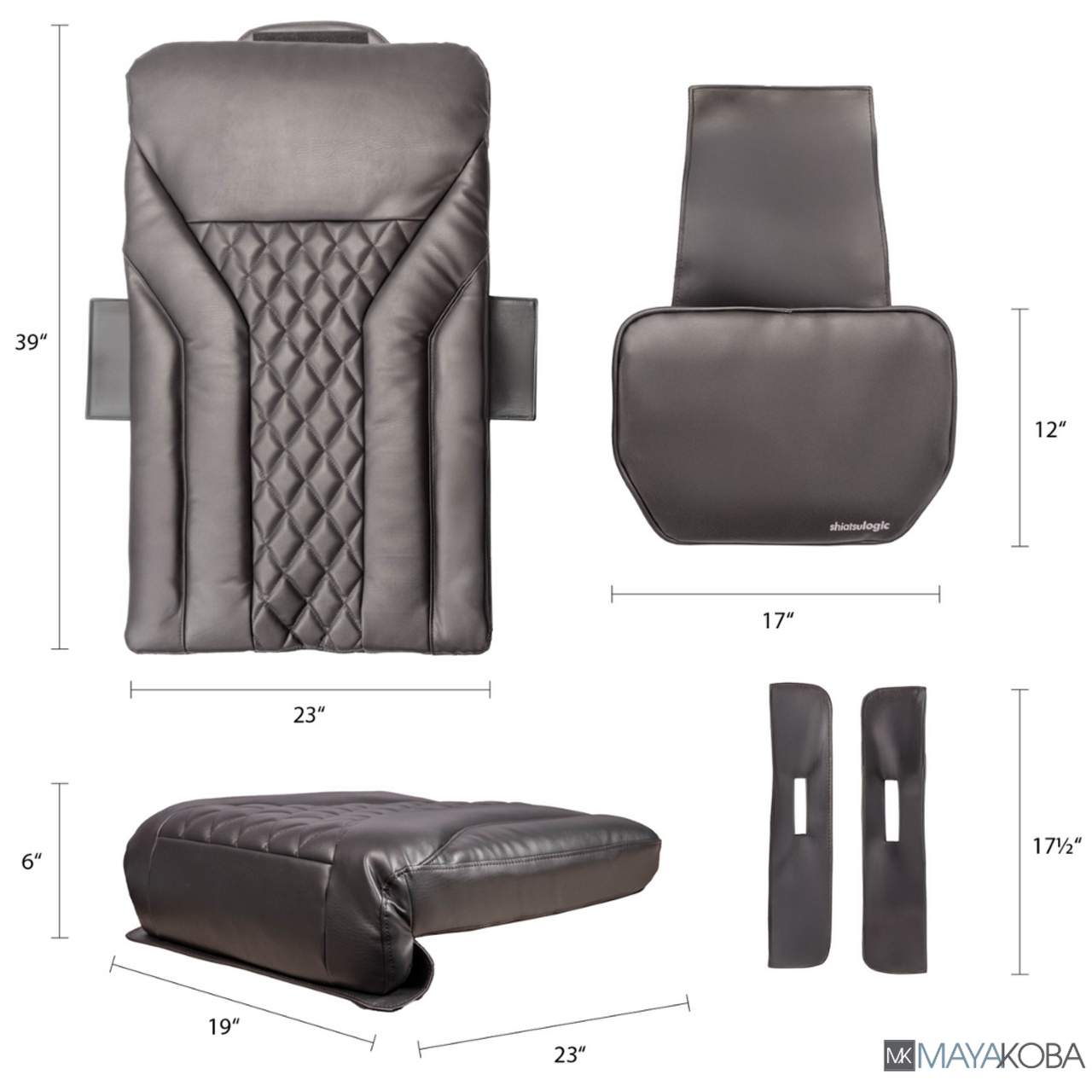 Shiatsulogic Pedicure Massage Chair Cushion Cover Set - EX-R (cover set only, w/o chair)