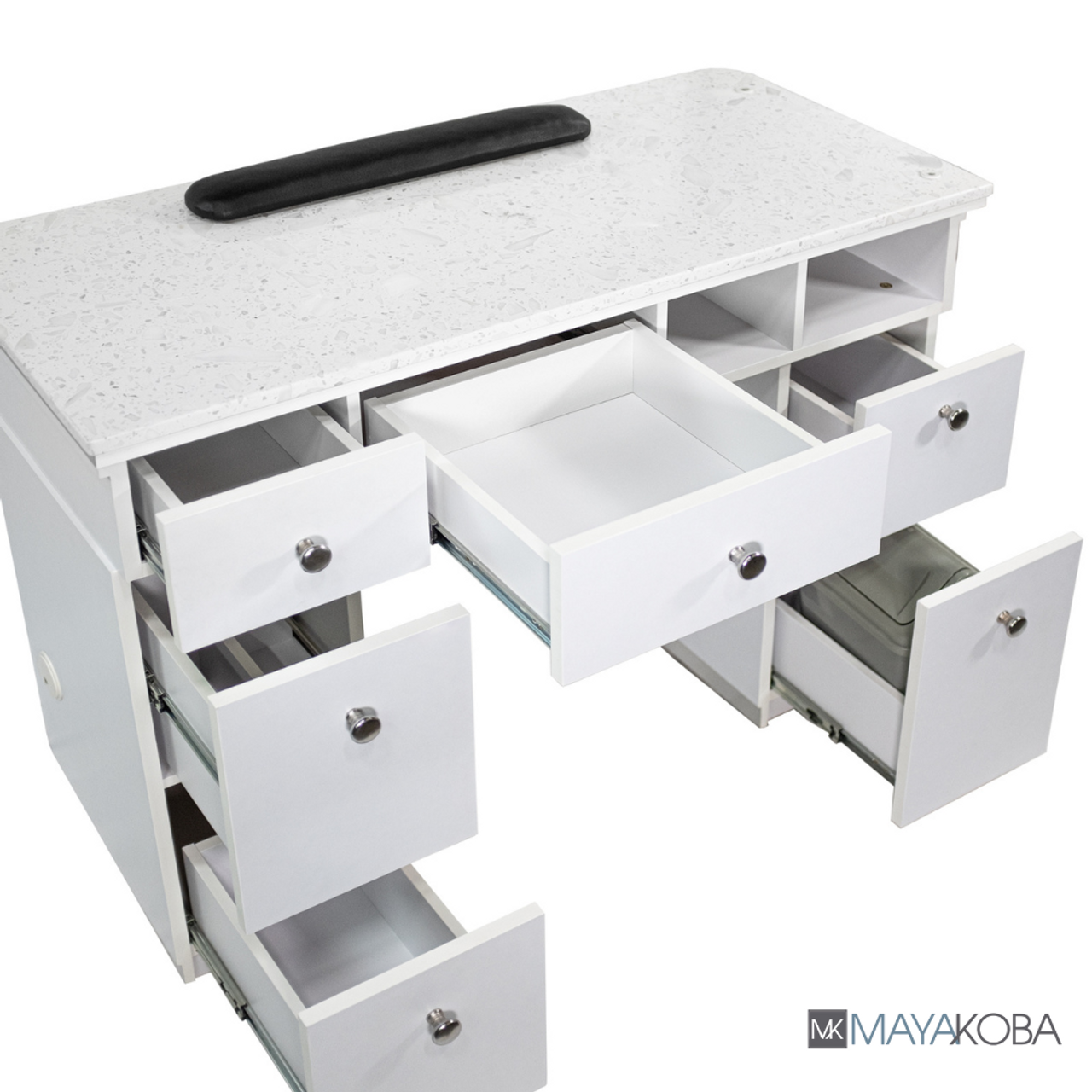 NAPA Manicure Table White/Silver by Mayakoba