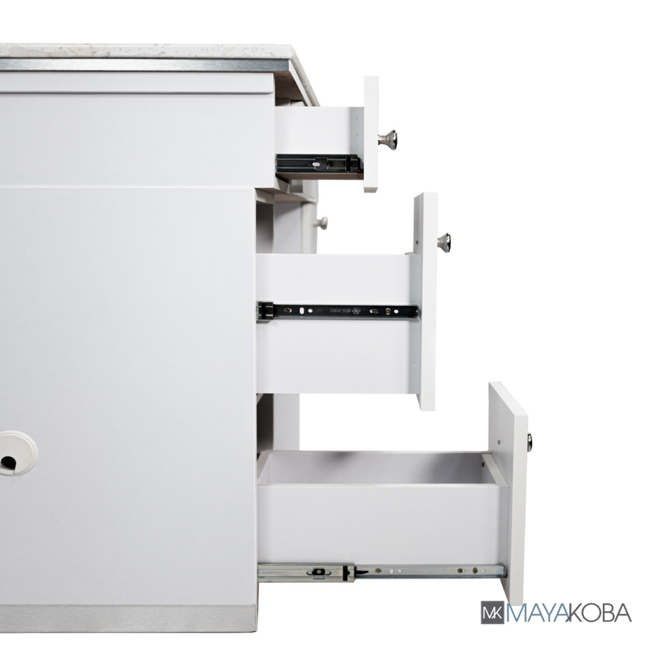 NAPA Manicure Table White/Silver by Mayakoba