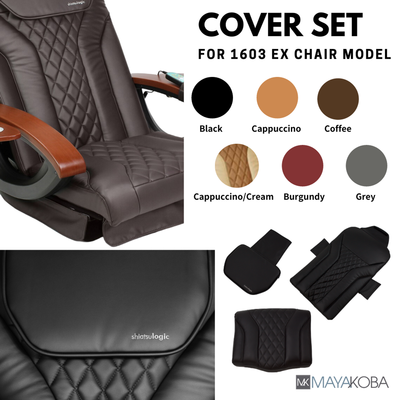 Funda de cojín para silla de masaje de pedicura Shiatsulogic - EX-16 Exclusive (solo funda, sin silla) 