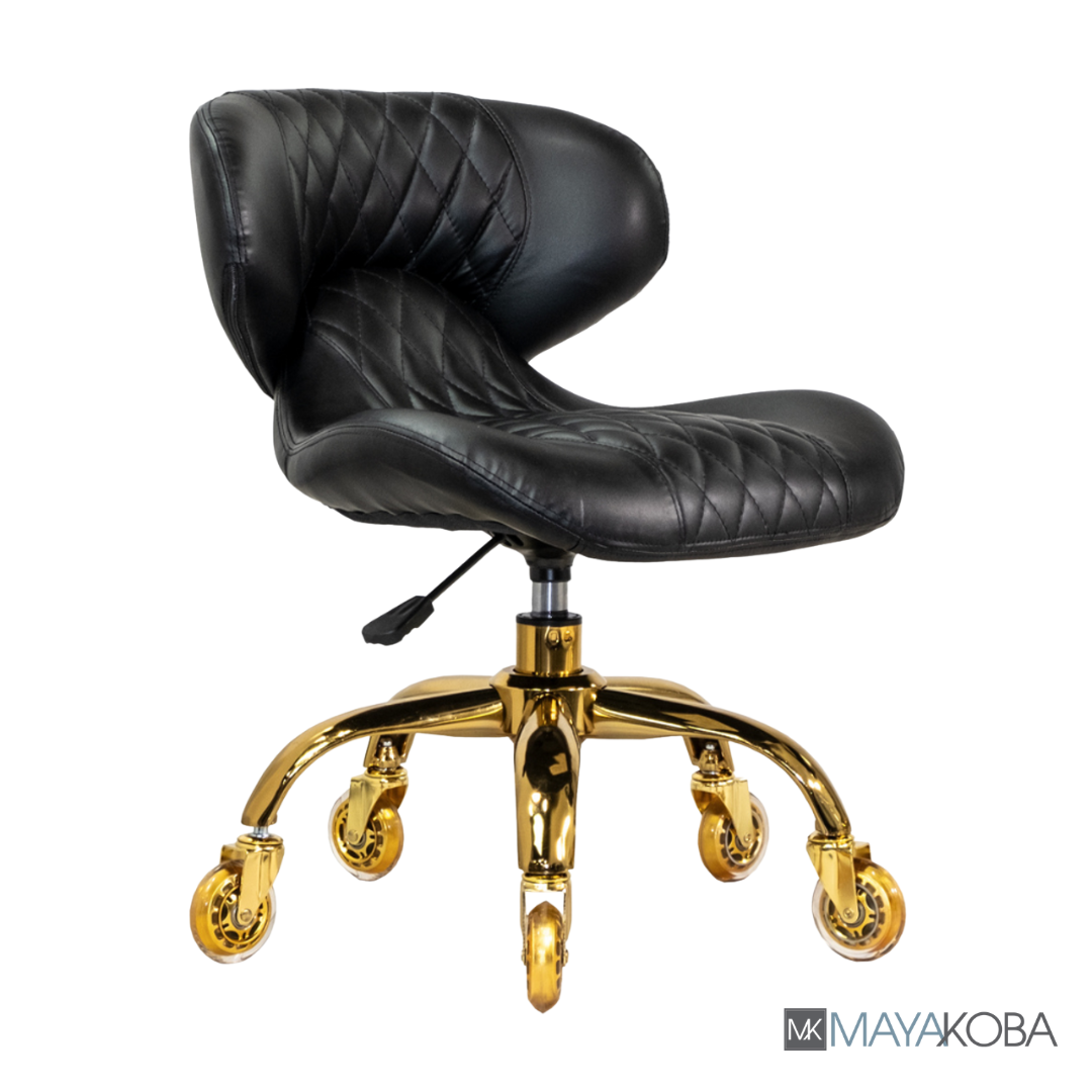 HUGO Pedicure Stool & Manicure Chair (GOLD Casters)