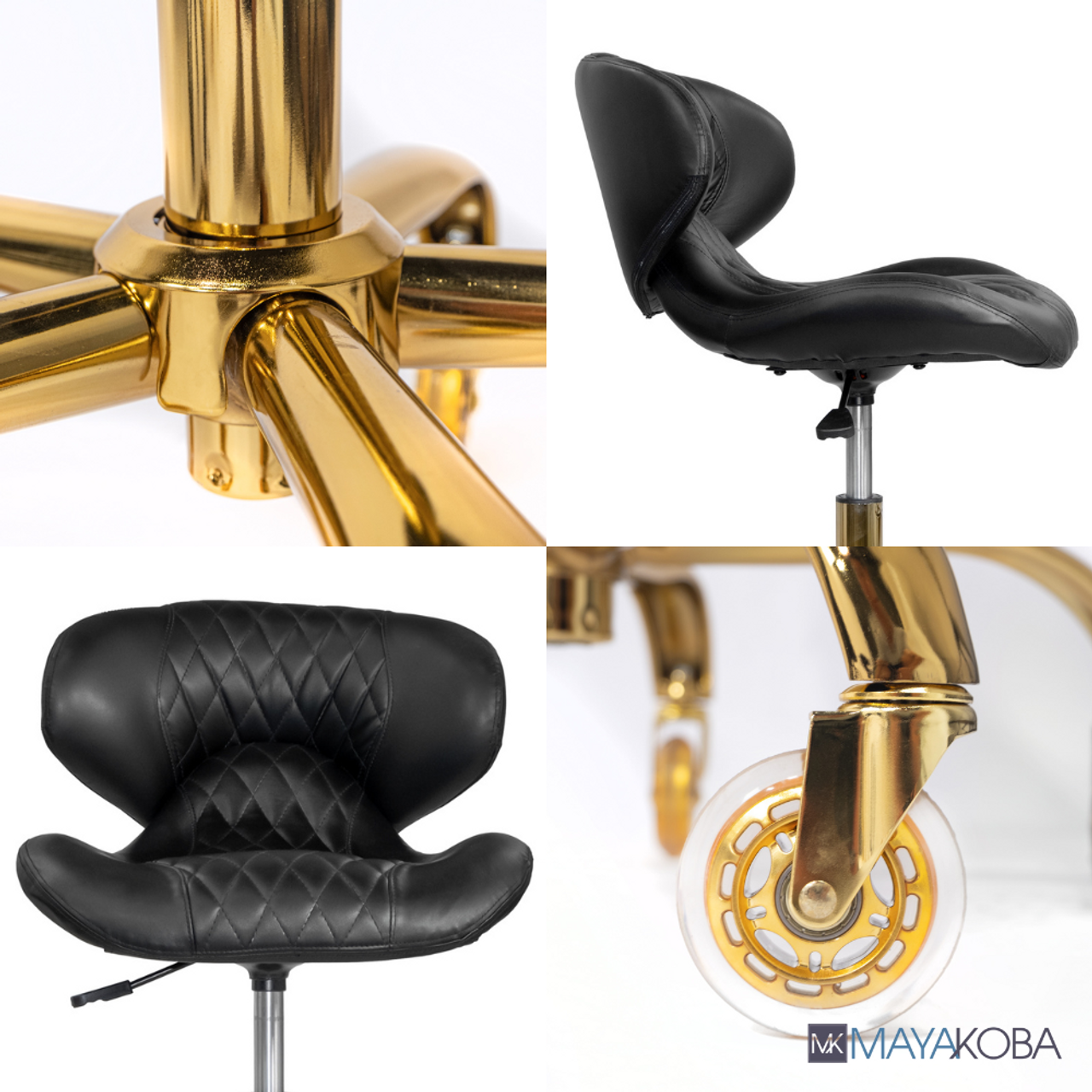HUGO Technician Stool (GOLD Casters)