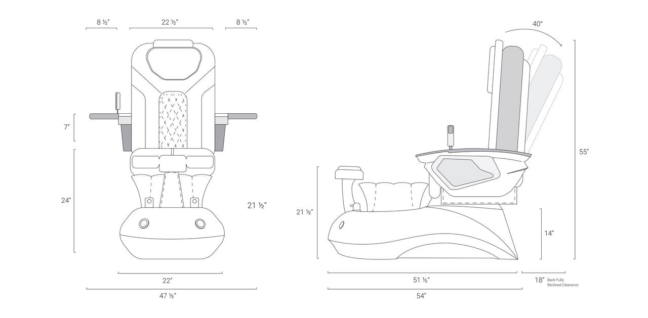 Spa de pedicura LOTUS II con silla EX-R de Mayakoba 