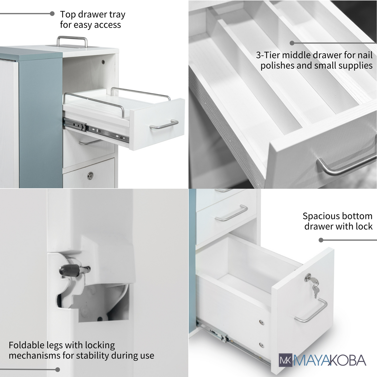 TAYLOR Foldable Manicure Table by Mayakoba