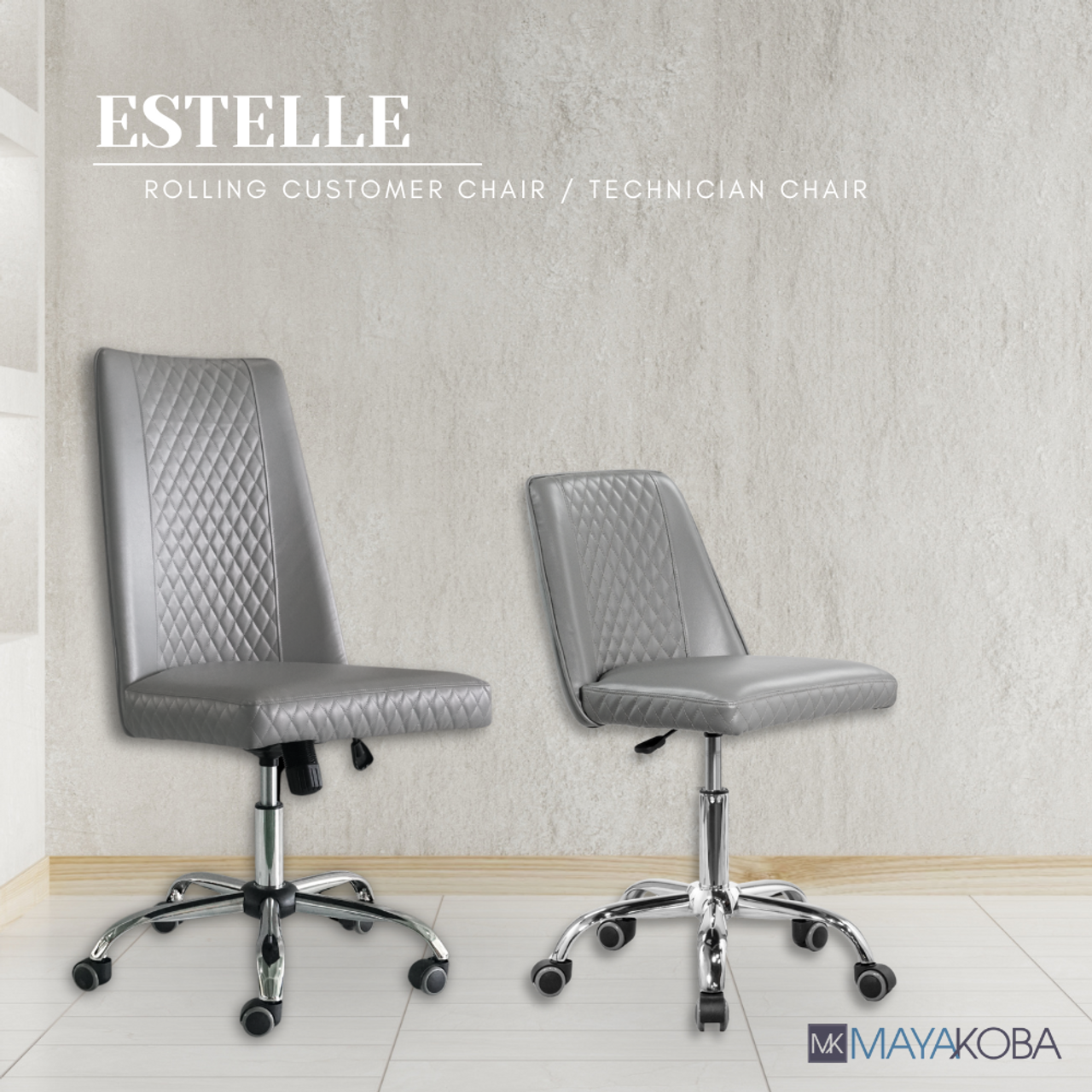ESTELLE Customer Chair & Technician Stool Set