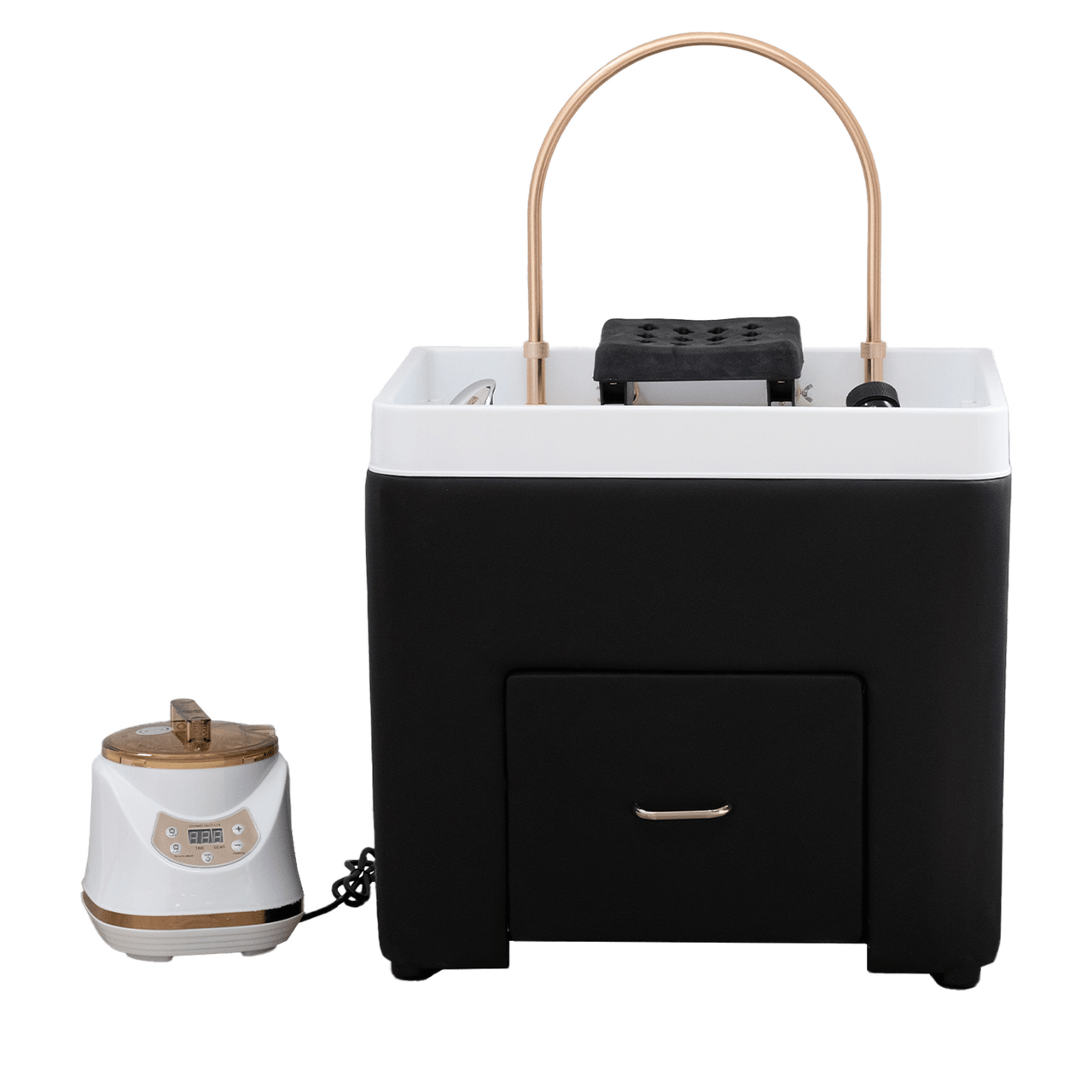 SKYE Plumbing Head Spa Kit without Bed (Black Base White Bowl) by