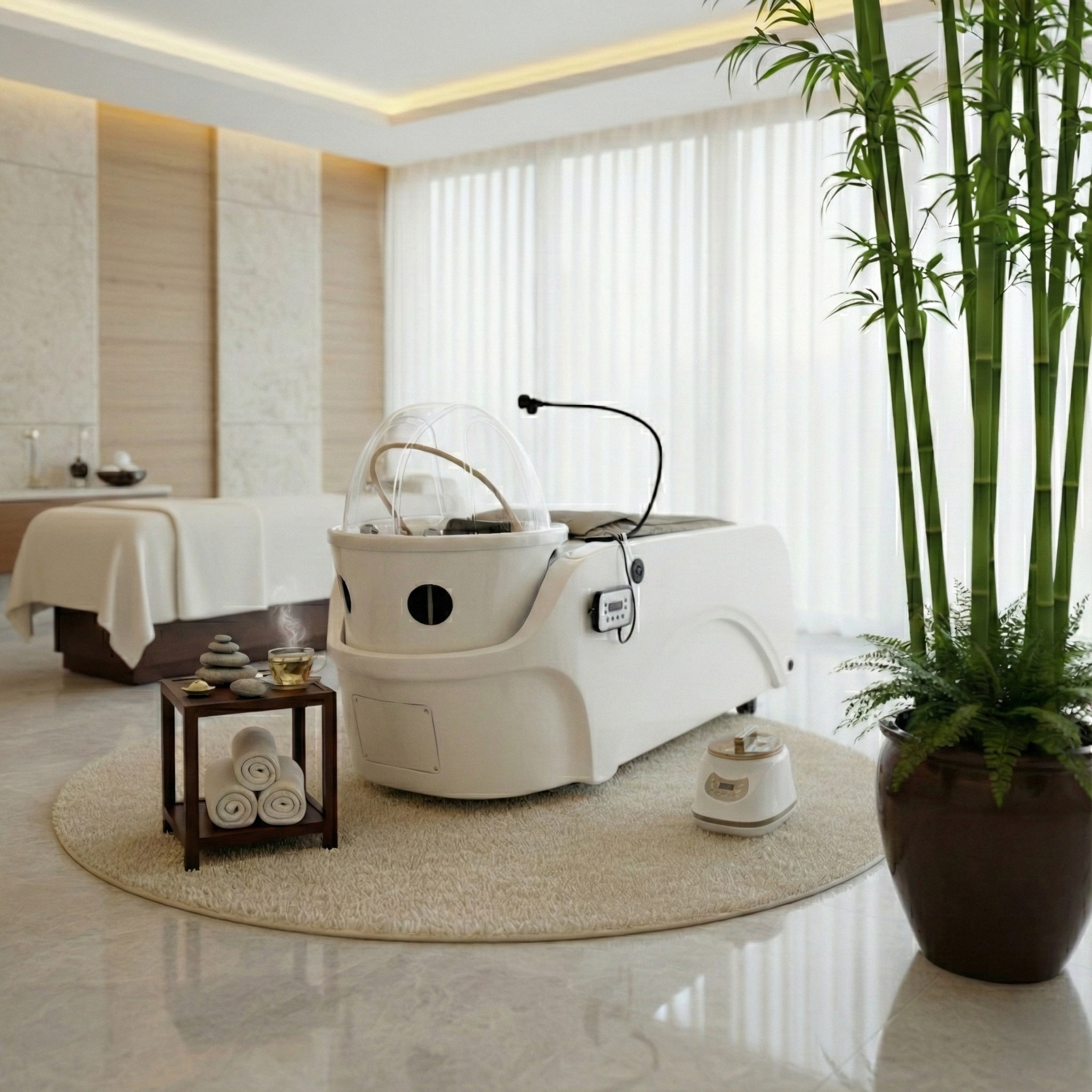 SHIN Premium Head Spa & Steam Therapy Treatment Shampoo Bed by Dermalogic