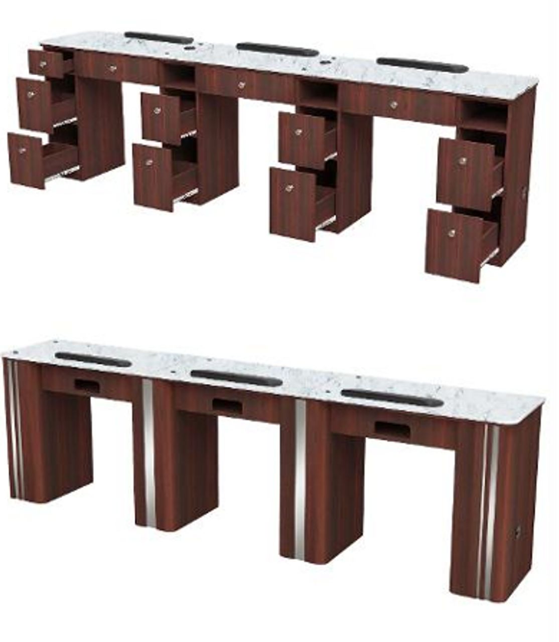 Mesa de manicura triple Avon I de Mayakoba 